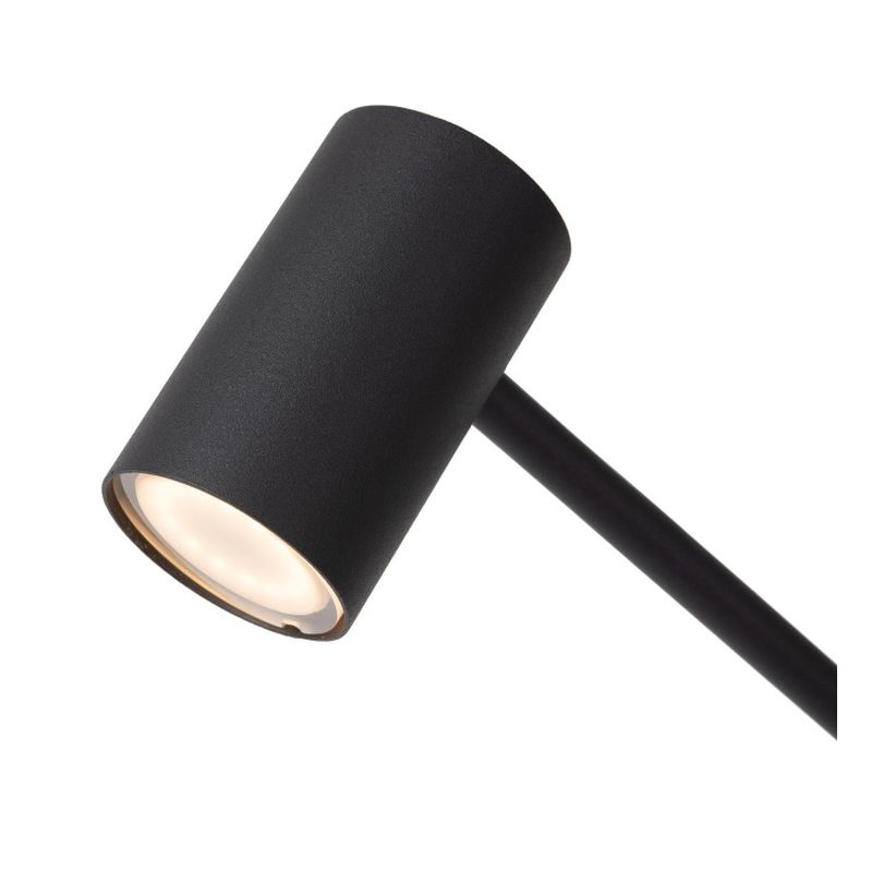 Lucide TIPIK - Nabíjacia stojanová lampa na čítanie - Batéria - LED Dim. - 1x3W 2700K - 3 StepDim - Čierny